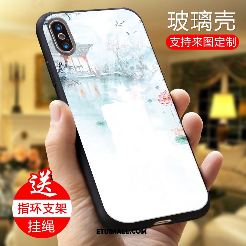 Etui Xiaomi Mi 8 Pro Lustro Telefon Komórkowy Sceneria Wzór Szkło Hartowane Pokrowce Tanie