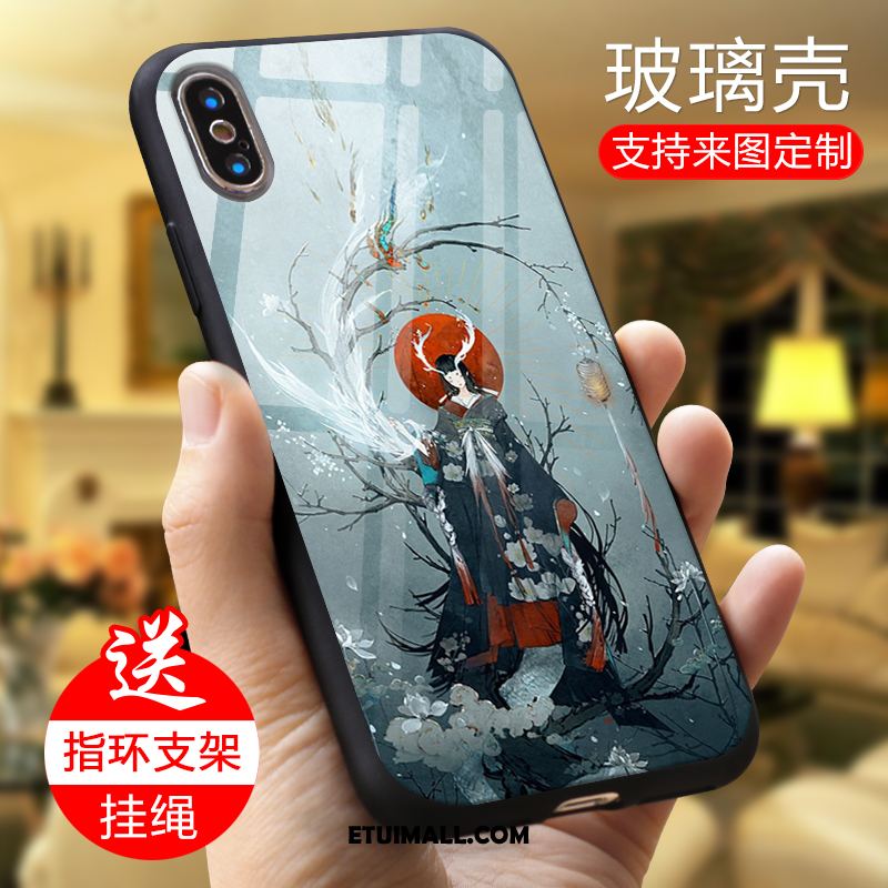 Etui Xiaomi Mi 8 Pro Lustro Telefon Komórkowy Sceneria Wzór Szkło Hartowane Pokrowce Tanie