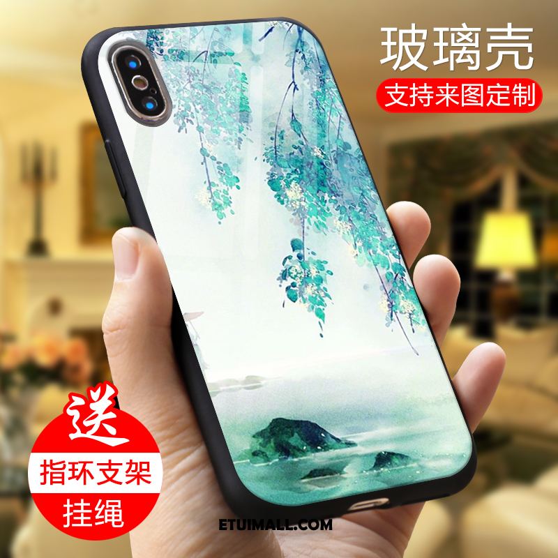 Etui Xiaomi Mi 8 Pro Lustro Telefon Komórkowy Sceneria Wzór Szkło Hartowane Pokrowce Tanie