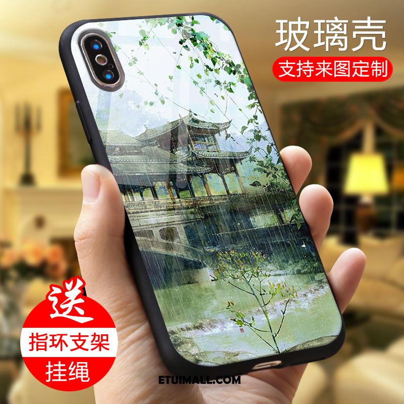 Etui Xiaomi Mi 8 Pro Lustro Telefon Komórkowy Sceneria Wzór Szkło Hartowane Pokrowce Tanie