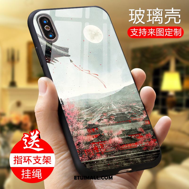 Etui Xiaomi Mi 8 Pro Lustro Telefon Komórkowy Sceneria Wzór Szkło Hartowane Pokrowce Tanie