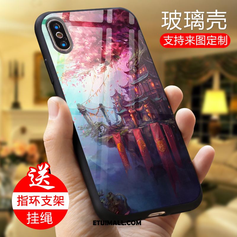 Etui Xiaomi Mi 8 Pro Lustro Telefon Komórkowy Sceneria Wzór Szkło Hartowane Pokrowce Tanie