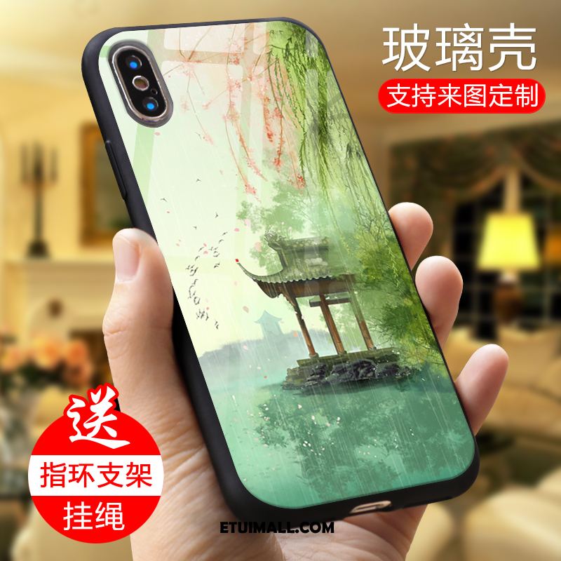 Etui Xiaomi Mi 8 Pro Lustro Telefon Komórkowy Sceneria Wzór Szkło Hartowane Pokrowce Tanie