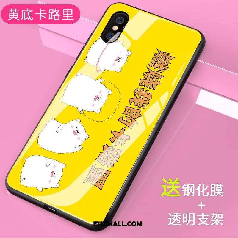 Etui Xiaomi Mi 8 Pro Ochraniacz Osobowość Żółty Młodzież Szkło Pokrowce Tanie