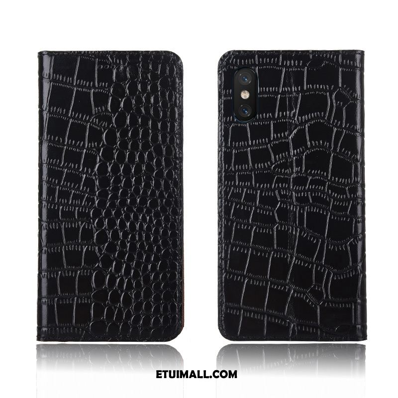 Etui Xiaomi Mi 8 Pro Prawdziwa Skóra Klapa All Inclusive Anti-fall Niebieski Obudowa Kup