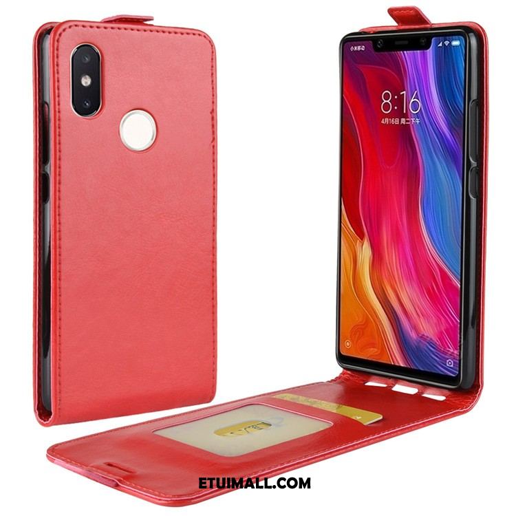 Etui Xiaomi Mi 8 Se Czarny Skórzany Futerał Telefon Komórkowy Mały Futerał Sklep