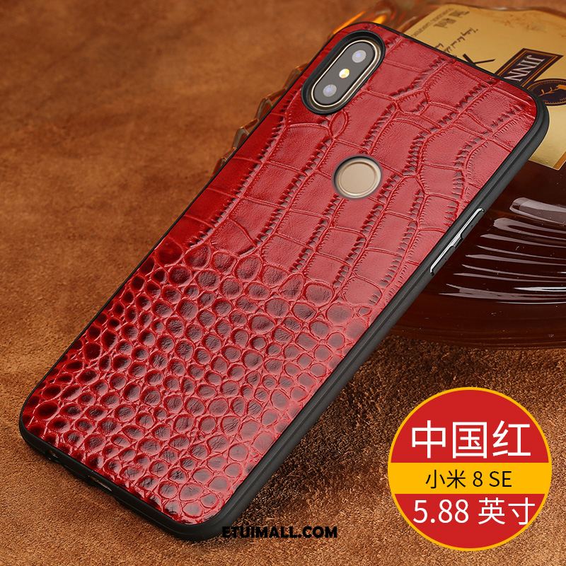 Etui Xiaomi Mi 8 Se Mały Modna Marka Ochraniacz Wzór Krokodyla Prawdziwa Skóra Futerał Sklep