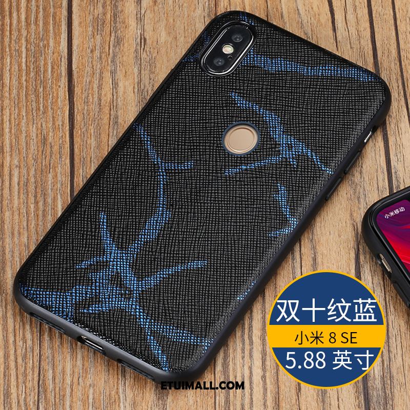 Etui Xiaomi Mi 8 Se Prawdziwa Skóra Siatkowe Ochraniacz Skórzany Futerał Mały Futerał Sklep