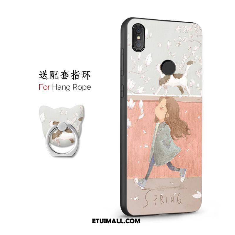 Etui Xiaomi Mi 8 Vintage Ring All Inclusive Nubuku Anti-fall Obudowa Dyskont