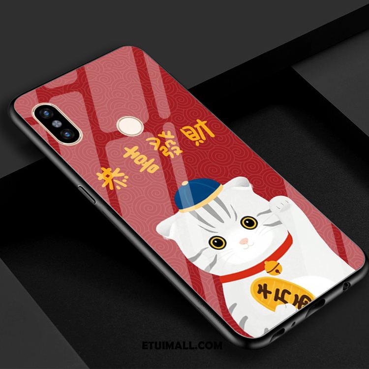 Etui Xiaomi Mi 8 Święto Bogactwo Szkło Czerwony Mały Obudowa Tanie