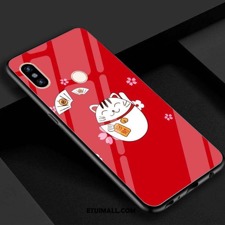 Etui Xiaomi Mi 8 Święto Bogactwo Szkło Czerwony Mały Obudowa Tanie