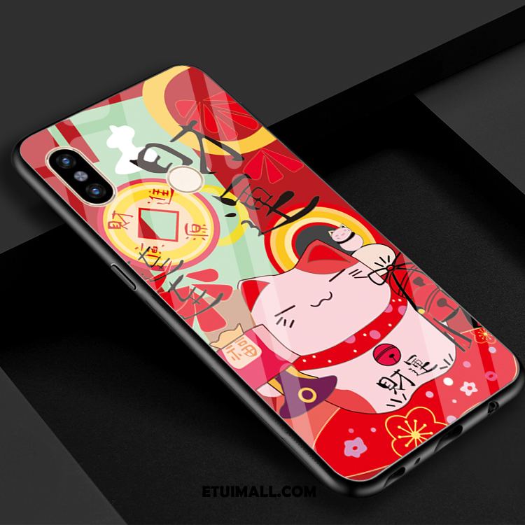 Etui Xiaomi Mi 8 Święto Bogactwo Szkło Czerwony Mały Obudowa Tanie