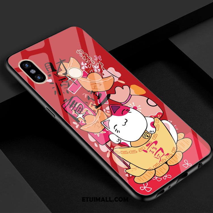 Etui Xiaomi Mi 8 Święto Bogactwo Szkło Czerwony Mały Obudowa Tanie