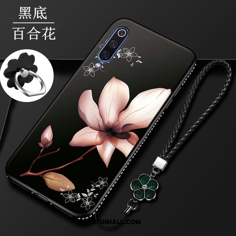 Etui Xiaomi Mi 9 Kwiaty Czerwony Silikonowe Mały Miękki Pokrowce Tanie