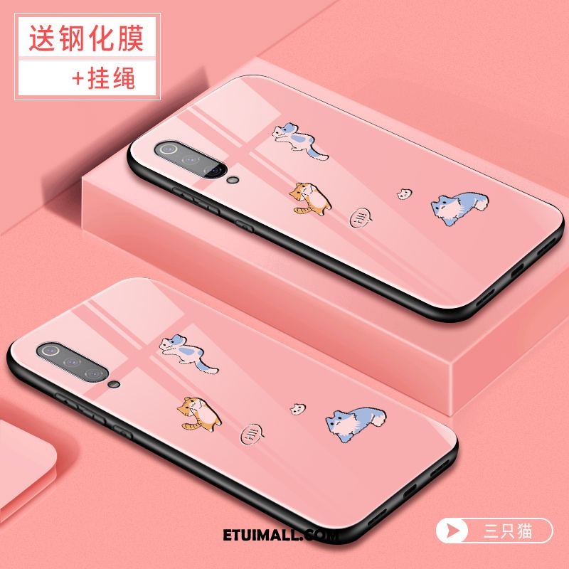 Etui Xiaomi Mi 9 Różowe Szkło Kreatywne Osobowość Telefon Komórkowy Futerał Online