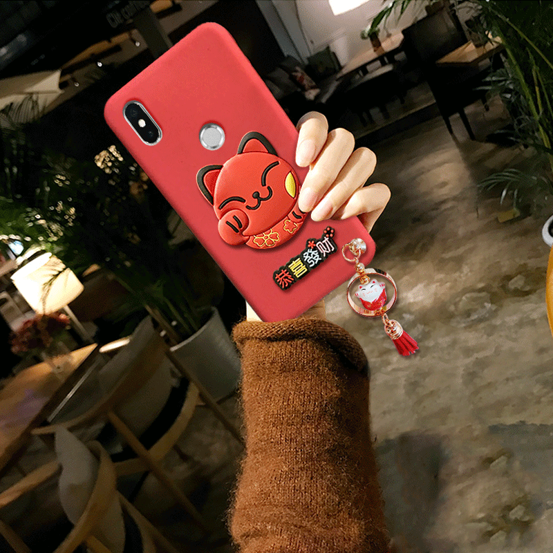 Etui Xiaomi Mi Max 3 Silikonowe Bogactwo Czerwony Piękny Czarny Futerał Tanie