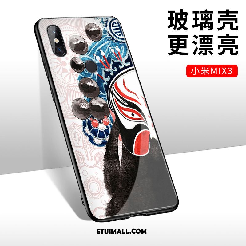 Etui Xiaomi Mi Mix 3 Mały Tendencja Czerwony Chiński Styl Szkło Pokrowce Online