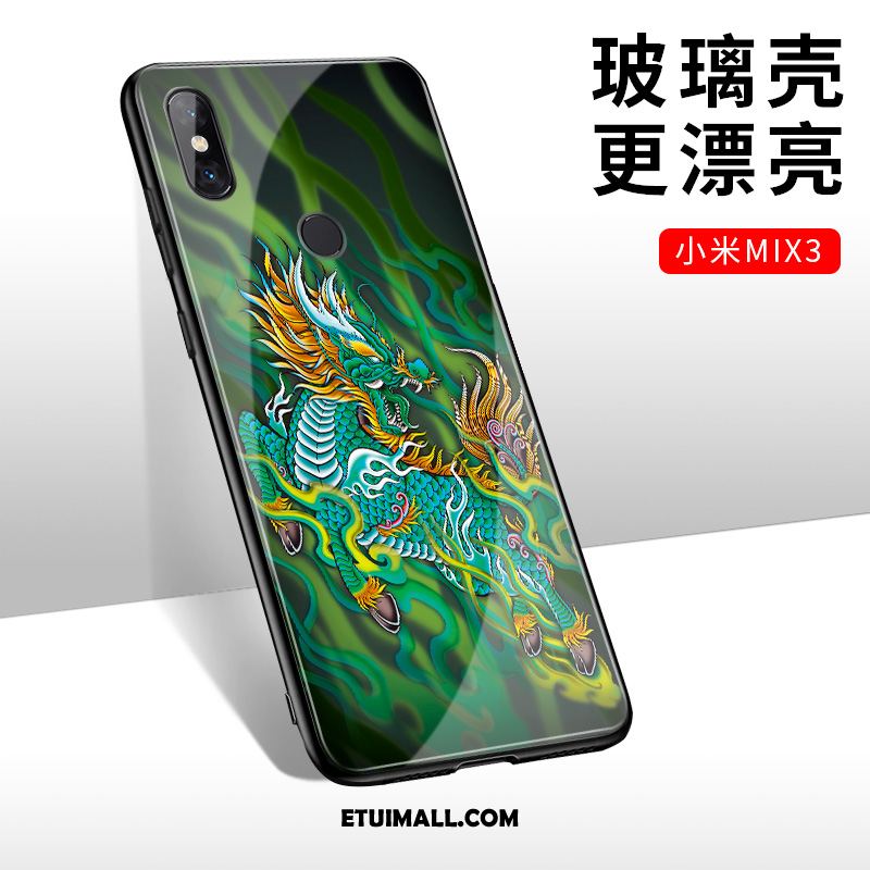 Etui Xiaomi Mi Mix 3 Mały Tendencja Czerwony Chiński Styl Szkło Pokrowce Online