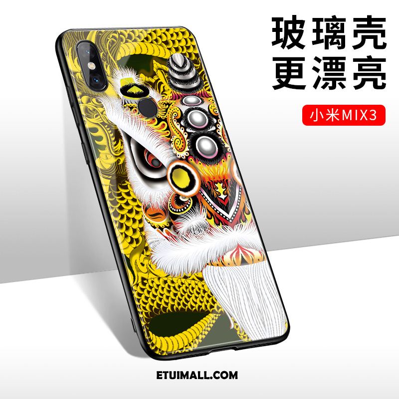 Etui Xiaomi Mi Mix 3 Mały Tendencja Czerwony Chiński Styl Szkło Pokrowce Online