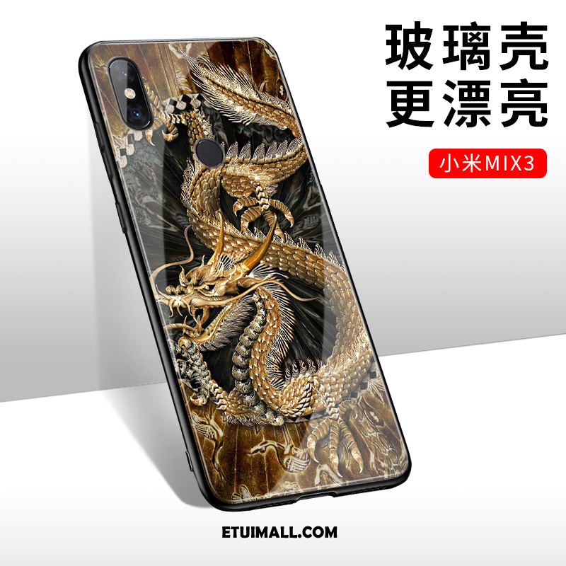 Etui Xiaomi Mi Mix 3 Mały Tendencja Czerwony Chiński Styl Szkło Pokrowce Online