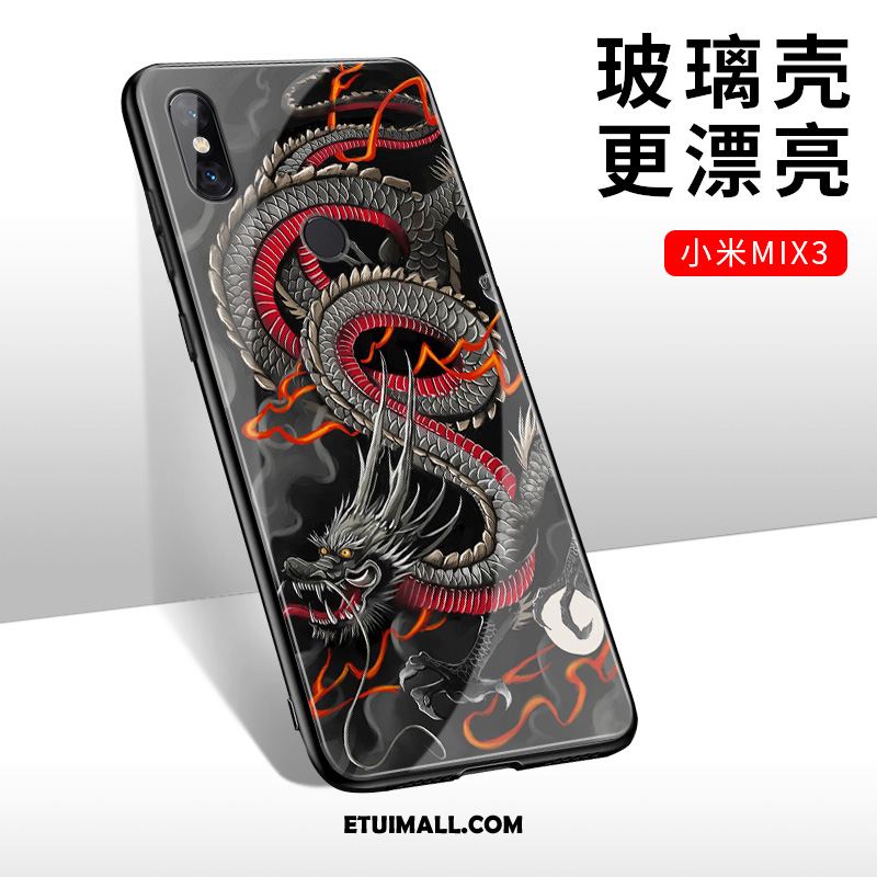 Etui Xiaomi Mi Mix 3 Mały Tendencja Czerwony Chiński Styl Szkło Pokrowce Online