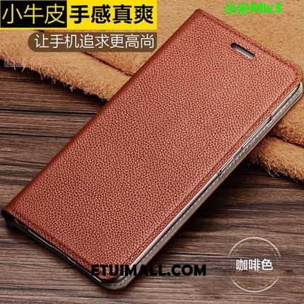 Etui Xiaomi Mi Mix 3 Telefon Komórkowy Ochraniacz Czerwony Litchi Mały Obudowa Sklep