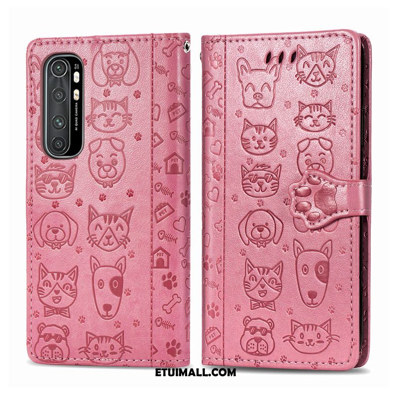 Etui Xiaomi Mi Note 10 Lite Kreskówka Wiszące Ozdoby Purpurowy Psy Relief Pokrowce Kup