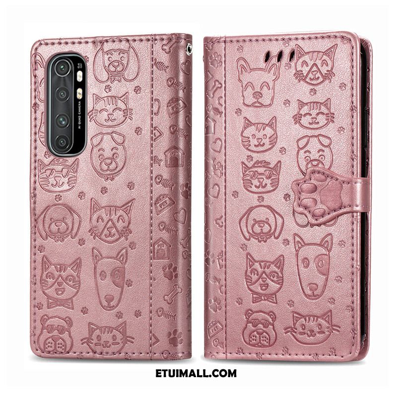 Etui Xiaomi Mi Note 10 Lite Kreskówka Wiszące Ozdoby Purpurowy Psy Relief Pokrowce Kup