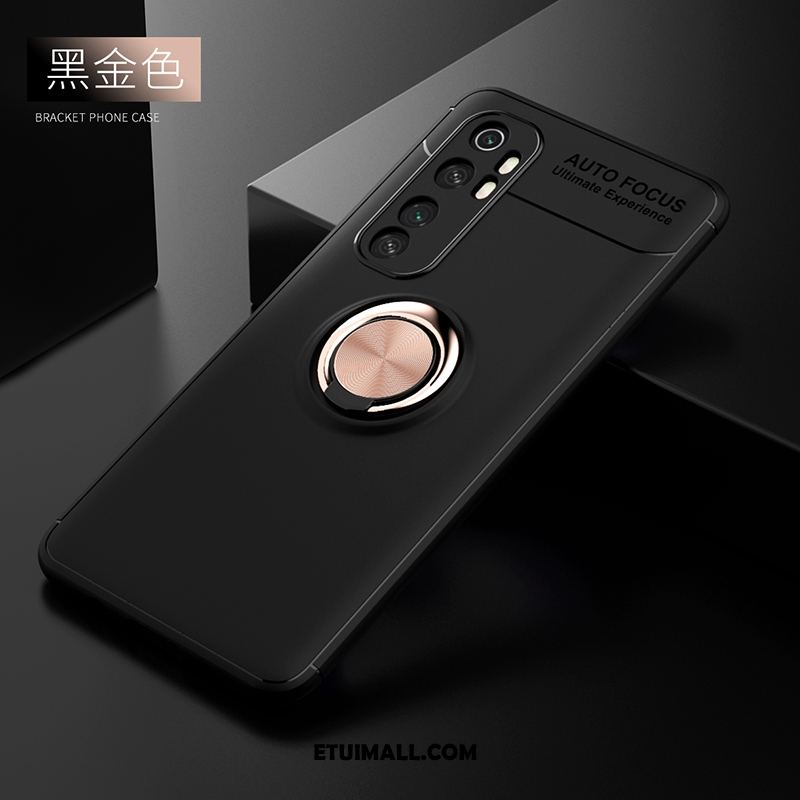 Etui Xiaomi Mi Note 10 Lite Wspornik Moda Magnetyzm Czarny Nubuku Futerał Tanie