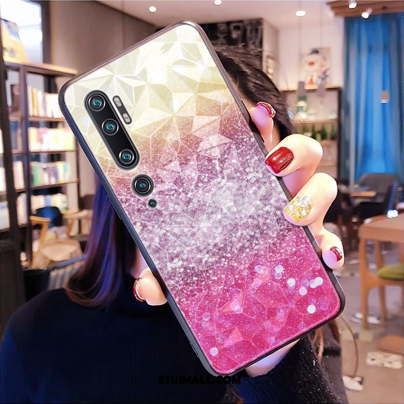 Etui Xiaomi Mi Note 10 Miękki Mały Wzór Purpurowy Kształt Diamentu Pokrowce Tanie