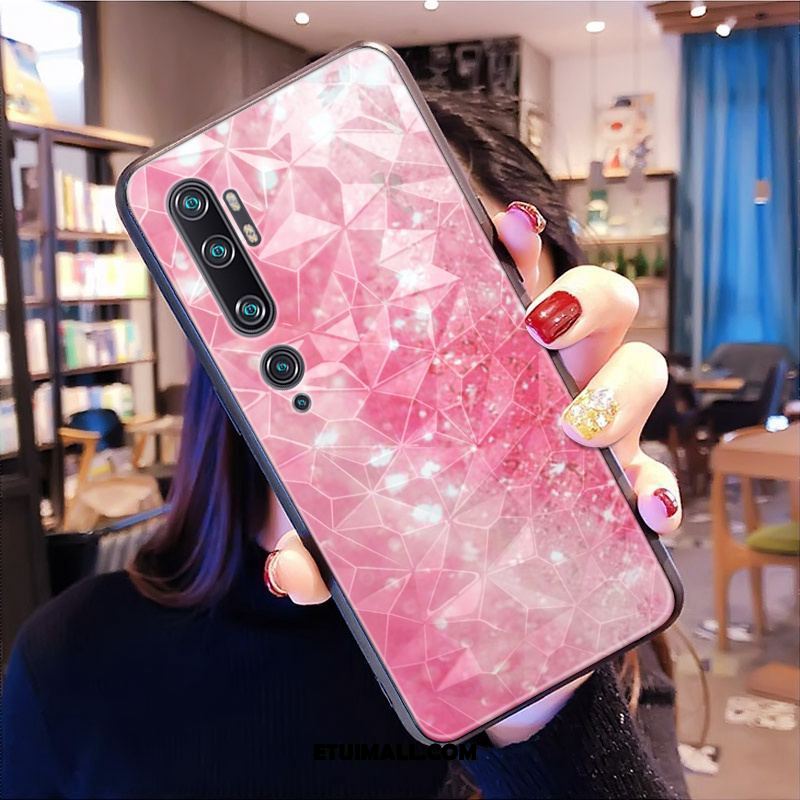 Etui Xiaomi Mi Note 10 Miękki Mały Wzór Purpurowy Kształt Diamentu Pokrowce Tanie