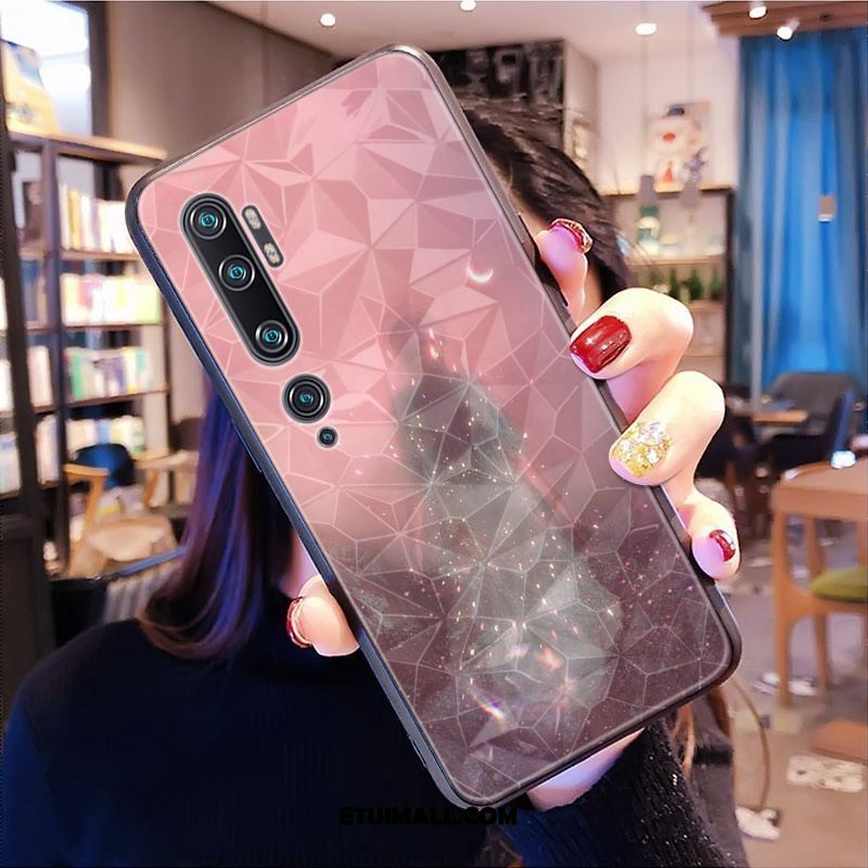 Etui Xiaomi Mi Note 10 Miękki Mały Wzór Purpurowy Kształt Diamentu Pokrowce Tanie