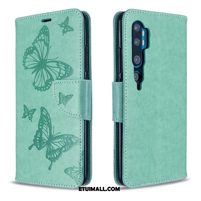 Etui Xiaomi Mi Note 10 Motyl Wiszące Ozdoby Sztuczna Skóra Relief Skórzany Futerał Futerał Tanie