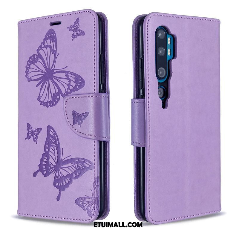 Etui Xiaomi Mi Note 10 Motyl Wiszące Ozdoby Sztuczna Skóra Relief Skórzany Futerał Futerał Tanie