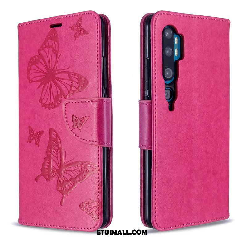 Etui Xiaomi Mi Note 10 Motyl Wiszące Ozdoby Sztuczna Skóra Relief Skórzany Futerał Futerał Tanie