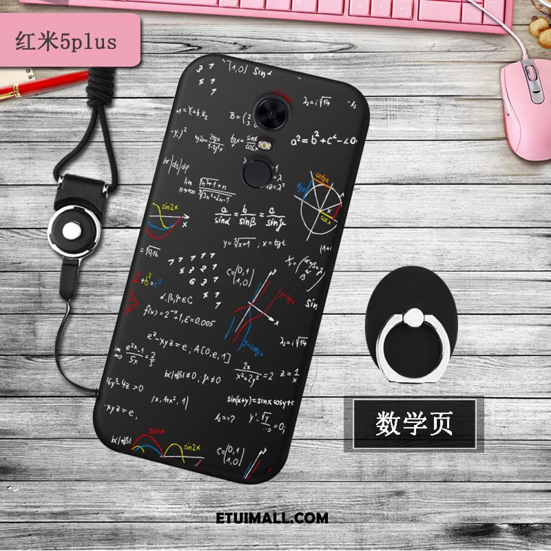 Etui Xiaomi Redmi 5 Plus Czarny Miękki Czerwony Nubuku Anti-fall Futerał Kup