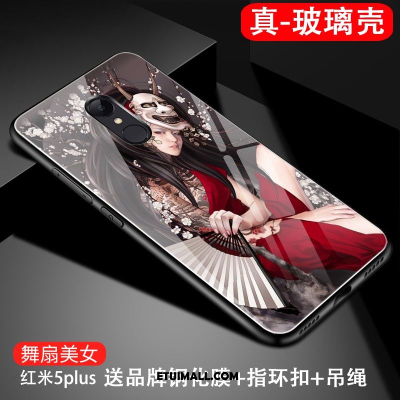 Etui Xiaomi Redmi 5 Plus Czarny Miękki Szkło Telefon Komórkowy Osobowość Obudowa Tanie