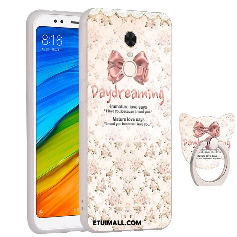 Etui Xiaomi Redmi 5 Plus Czerwony Anti-fall All Inclusive Ochraniacz Relief Futerał Tanie