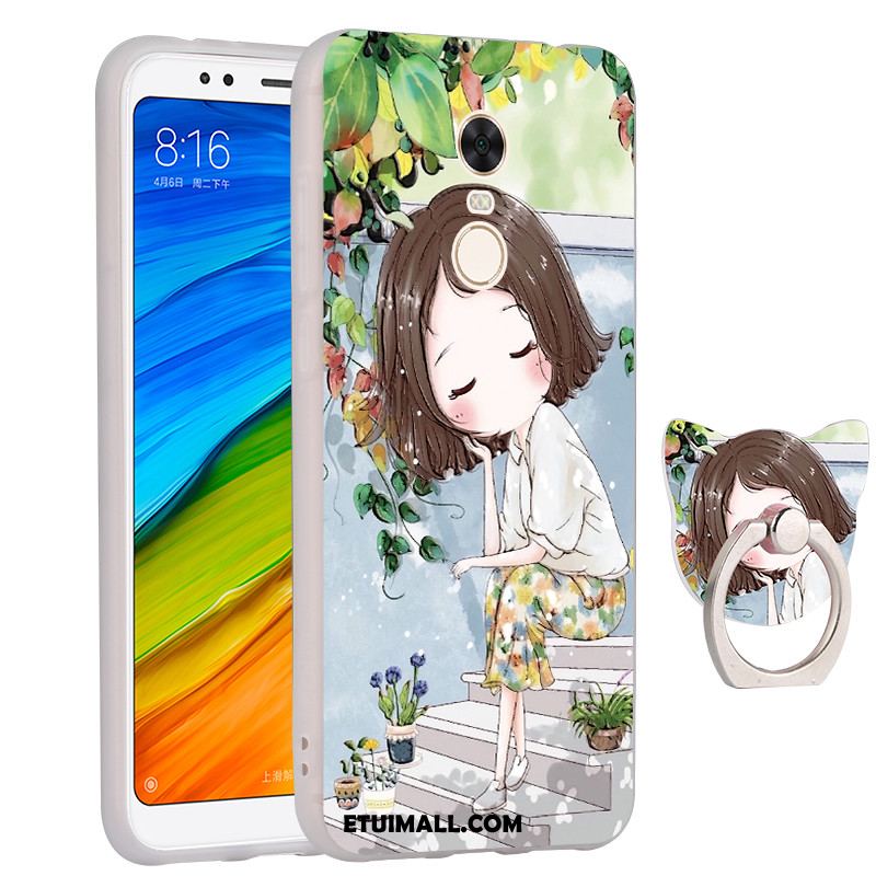 Etui Xiaomi Redmi 5 Plus Czerwony Anti-fall All Inclusive Ochraniacz Relief Futerał Tanie