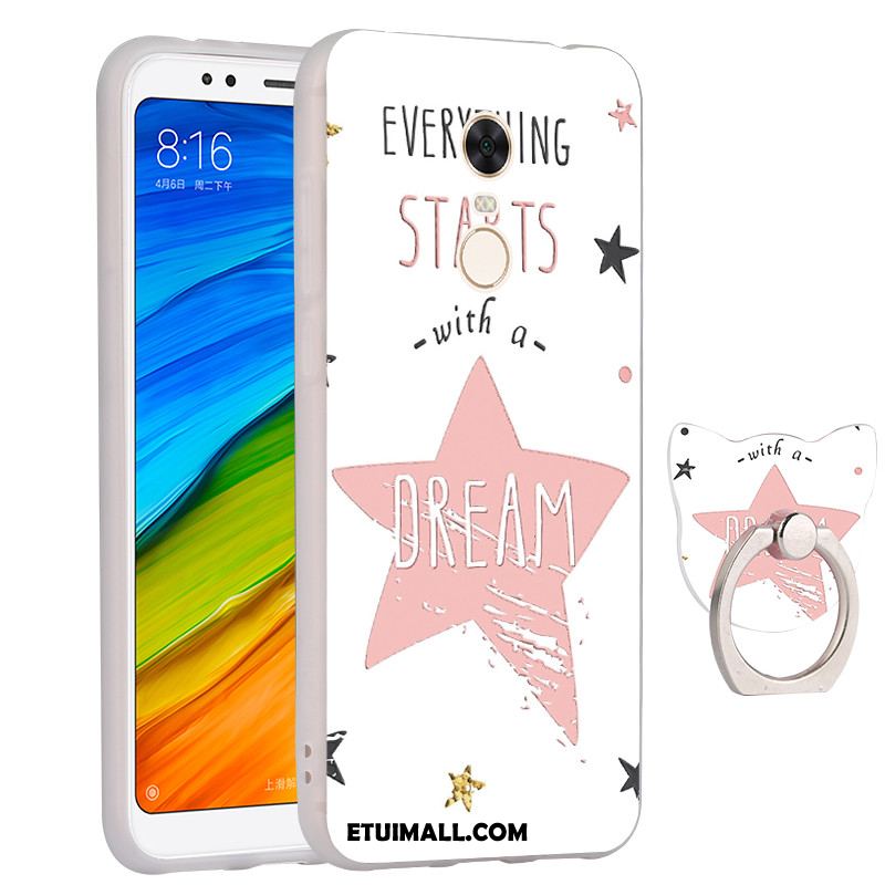 Etui Xiaomi Redmi 5 Plus Czerwony Anti-fall All Inclusive Ochraniacz Relief Futerał Tanie