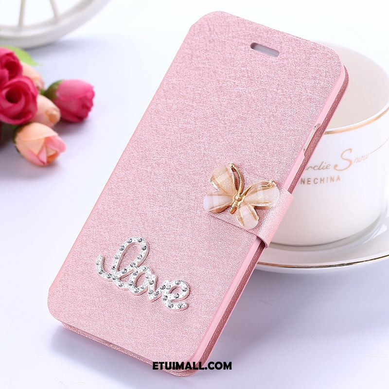 Etui Xiaomi Redmi 5 Rhinestone Anti-fall Skórzany Futerał Silikonowe Czerwony Pokrowce Tanie