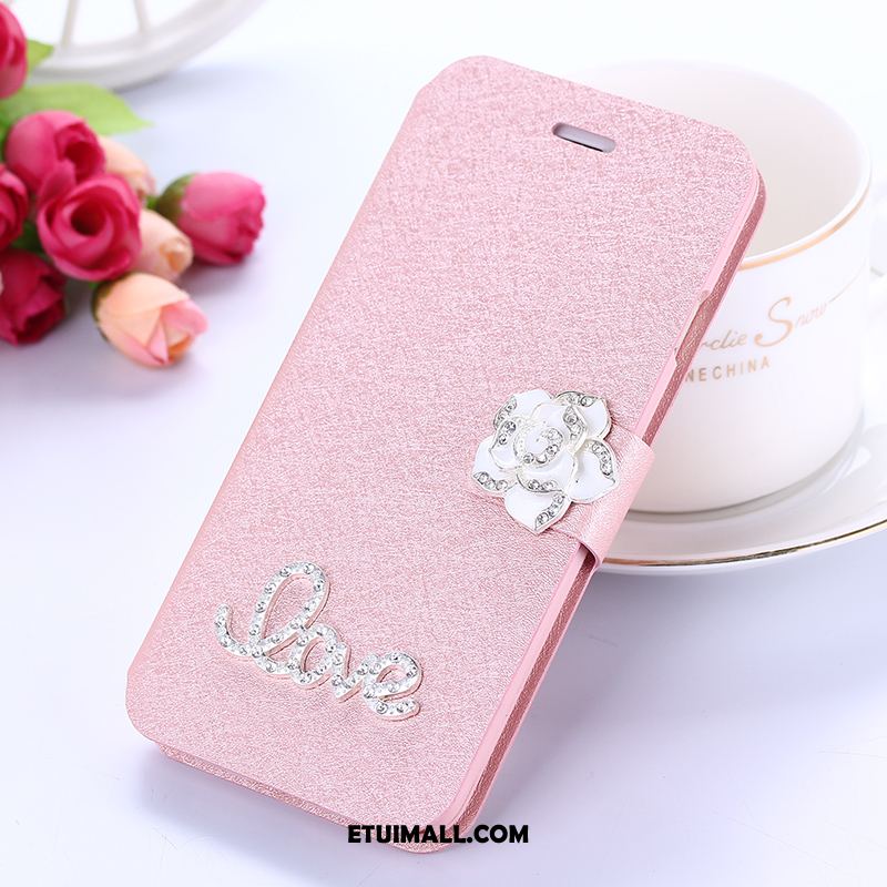 Etui Xiaomi Redmi 5 Rhinestone Anti-fall Skórzany Futerał Silikonowe Czerwony Pokrowce Tanie