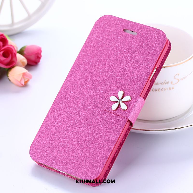 Etui Xiaomi Redmi 5 Rhinestone Anti-fall Skórzany Futerał Silikonowe Czerwony Pokrowce Tanie