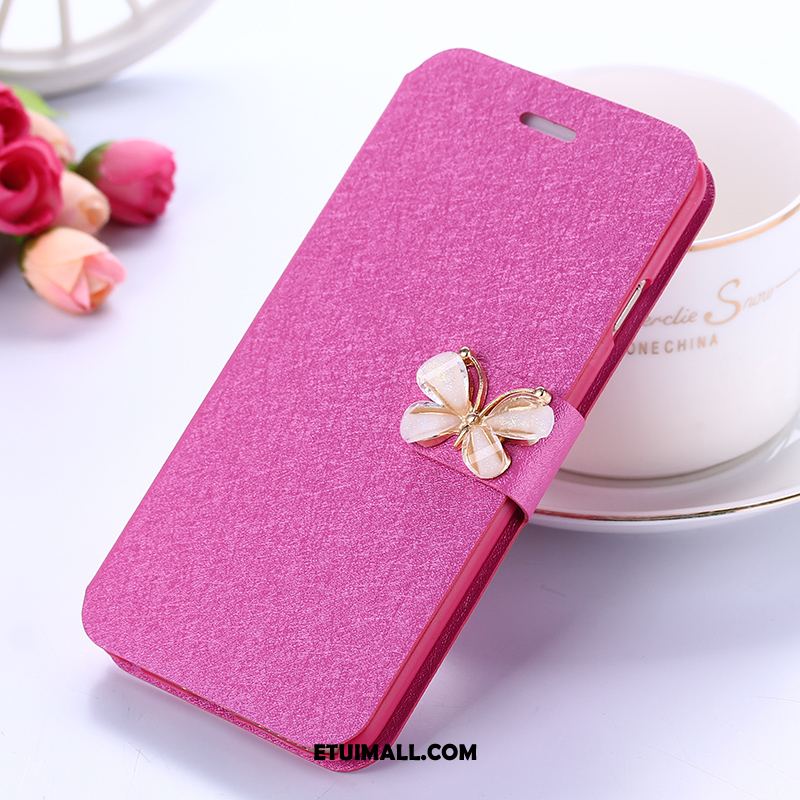 Etui Xiaomi Redmi 5 Rhinestone Anti-fall Skórzany Futerał Silikonowe Czerwony Pokrowce Tanie