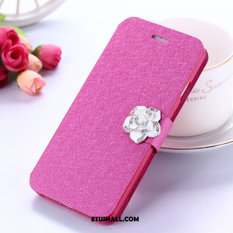 Etui Xiaomi Redmi 5 Rhinestone Anti-fall Skórzany Futerał Silikonowe Czerwony Pokrowce Tanie