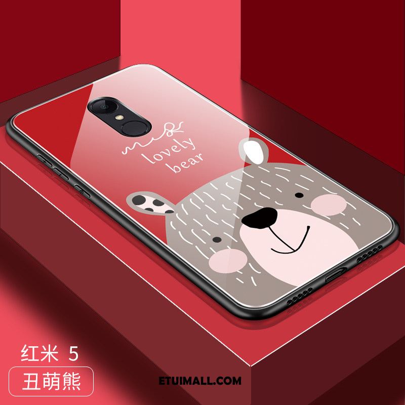 Etui Xiaomi Redmi 5 Tendencja Szkło Hartowane Czerwony Żółty Kreskówka Futerał Dyskont