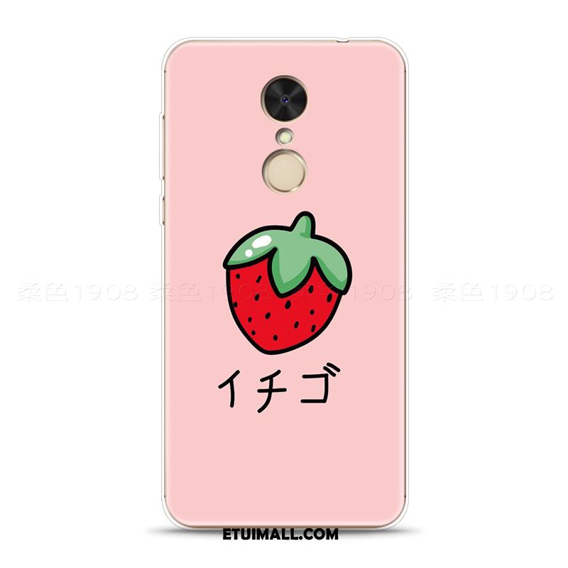 Etui Xiaomi Redmi 5 Truskawka Różowe Owoce Czerwony Miękki Pokrowce Tanie