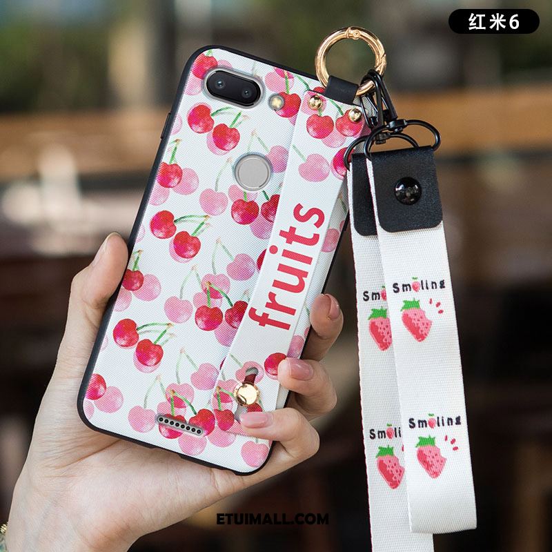 Etui Xiaomi Redmi 6 Tendencja Czerwony Nubuku Cienkie Świeży Futerał Tanie