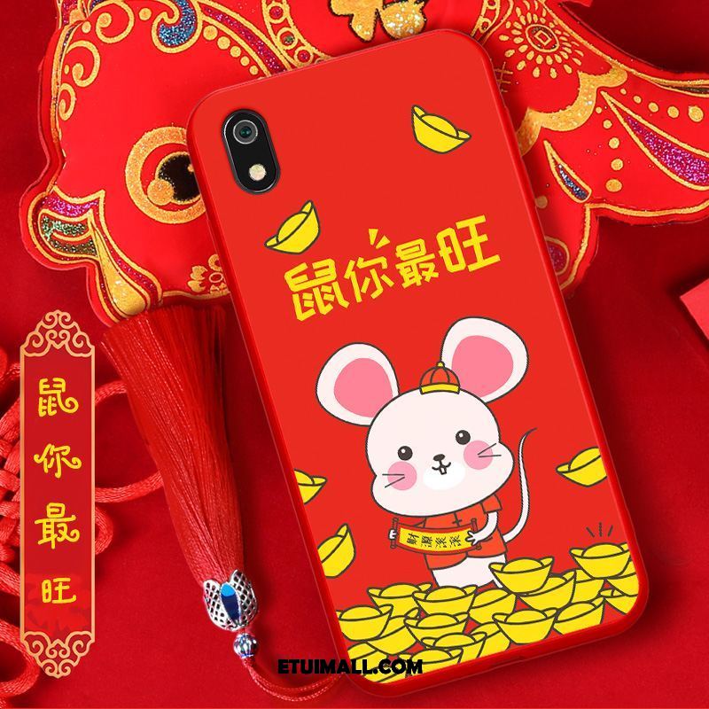 Etui Xiaomi Redmi 7a All Inclusive Rat Czerwony Osobowość Ochraniacz Pokrowce Kup