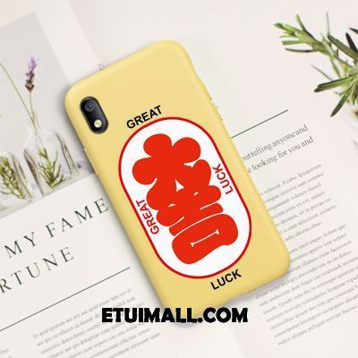 Etui Xiaomi Redmi 7a Miękki Nubuku Proste Żółty Czerwony Futerał Sklep